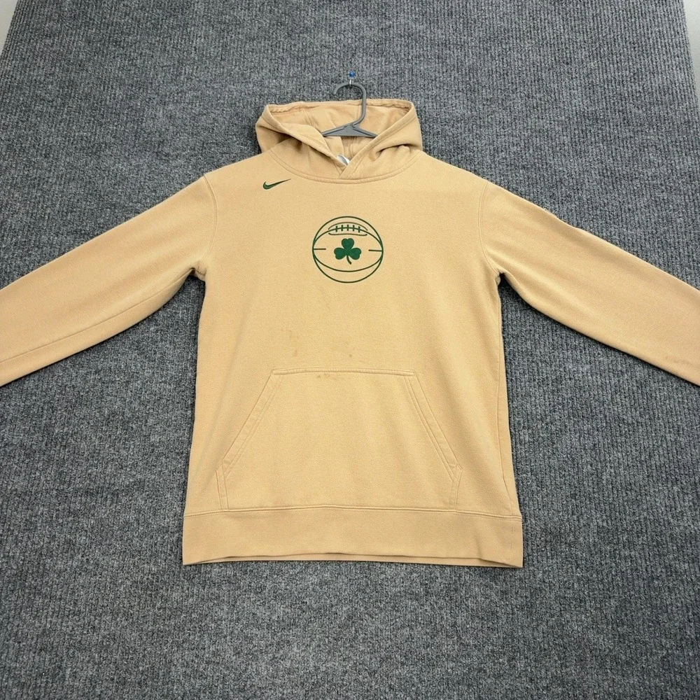 Nike Hoodie Boston Celtics Youth XL Tan NBA City Edition Basketball‎ Pullover